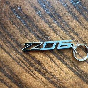 Silver Z06 Keychain Corvette